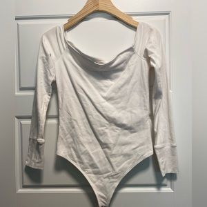 White Off the shoulder bodysuit